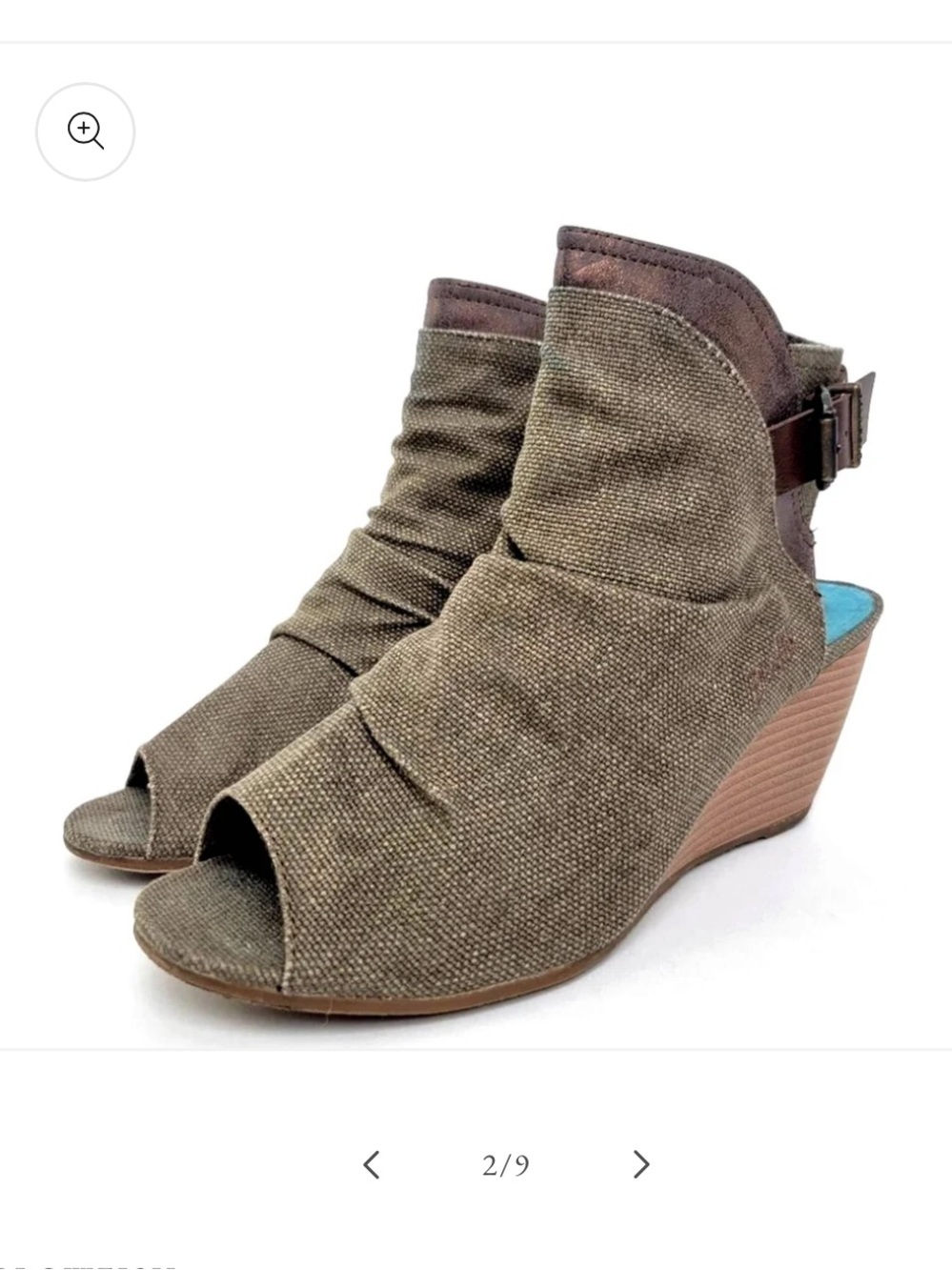Blowfish Malibu Hemo Canvas Open Toe Wedges